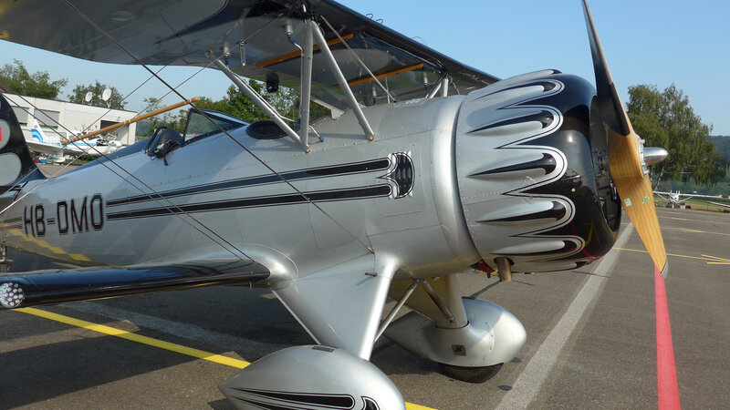 Ein weiterer Sternmotor im Birrfeld: Waco YMF-5FC (HB-DMO)