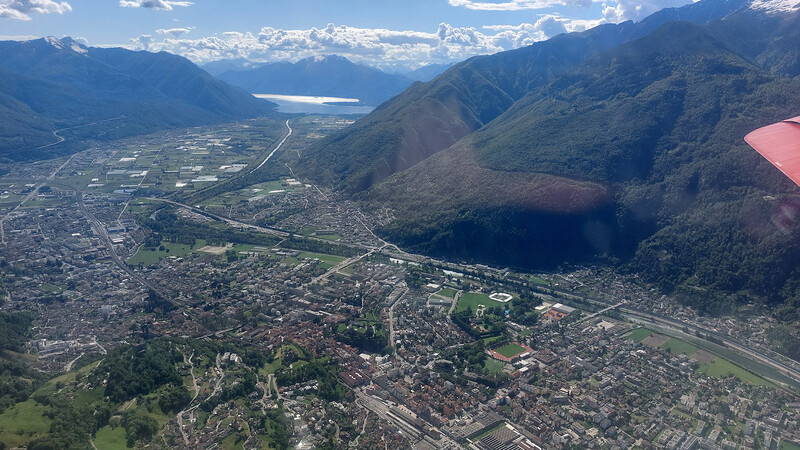 Blick zurück auf den Piano di Magadino