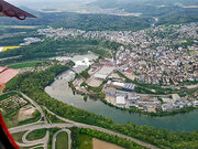 Von hier aus scheinbar unscheinbar: Der Rheinfall
