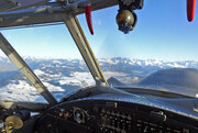 Aussicht aus dem Cockpit auf den Alpenkranz