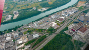 Industriegebiet Pratteln mit  Autobahn A3
